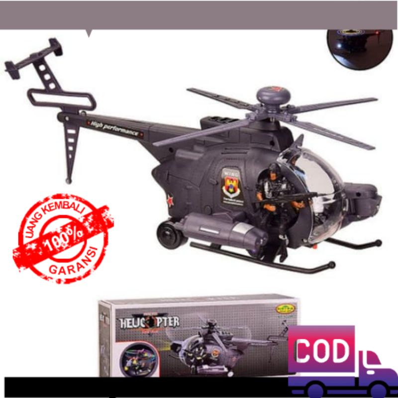 Jual Mainan Helicopter Black Hawk Bump Go Edukatif Helikopter Baterai ...