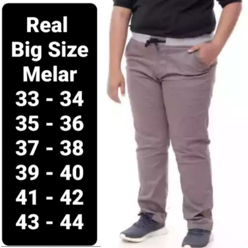 CELANA CHINO PINGGANG KARET BIG SIZE PREMIUM