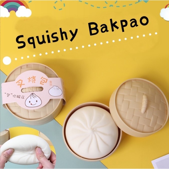Mainan Squishy Bakpao Pao Stimulasi Remes Penghilang Stres Squisi Stress Ball Murah Slow Rebound Bun Tiktok Viral