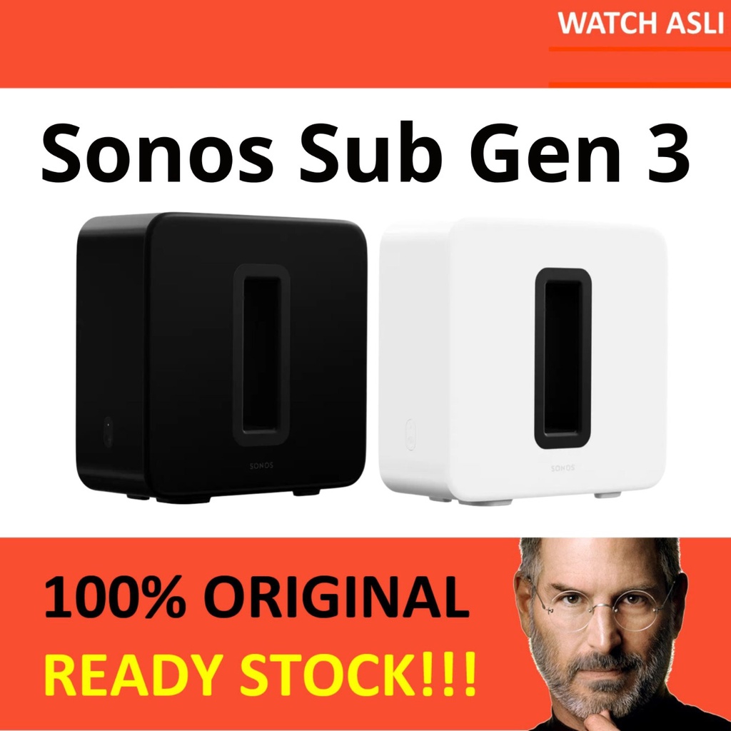 SONOS SUB GEN 3 WIRELESS SUBWOOFER BLACK / WHITE HiFi SYSTEM ORIGINAL