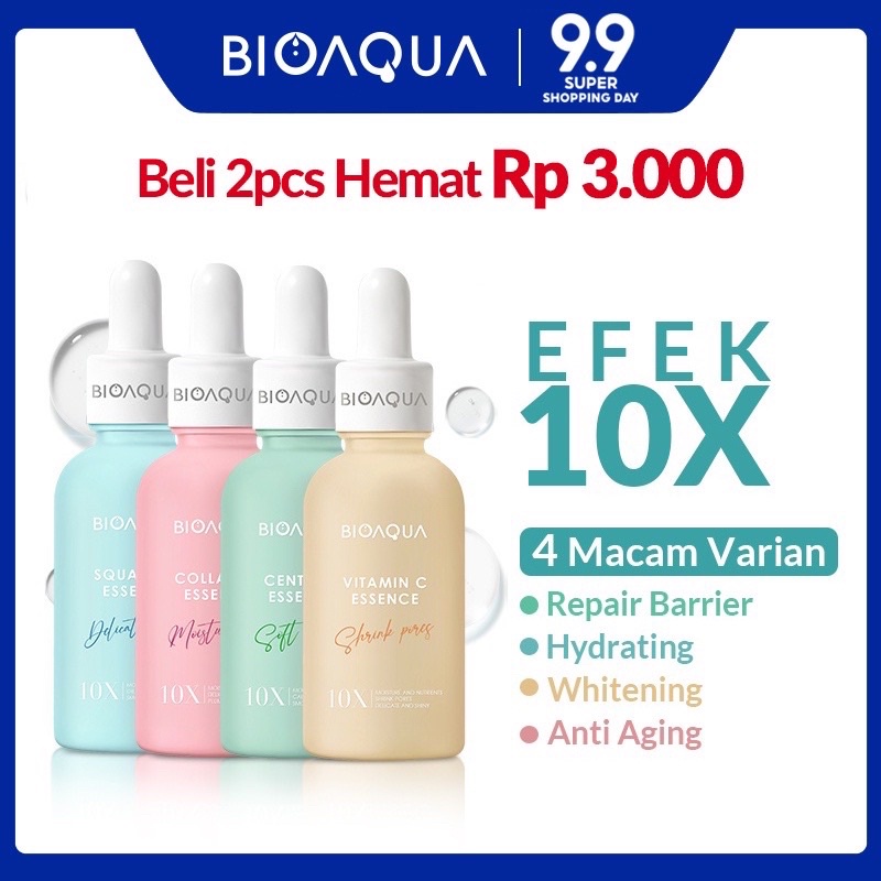 BIOAQUA 10X Effect Pemutih wajah Moisturizing Essence Repair / Anti Aging / Vitamin C Whitening Serum