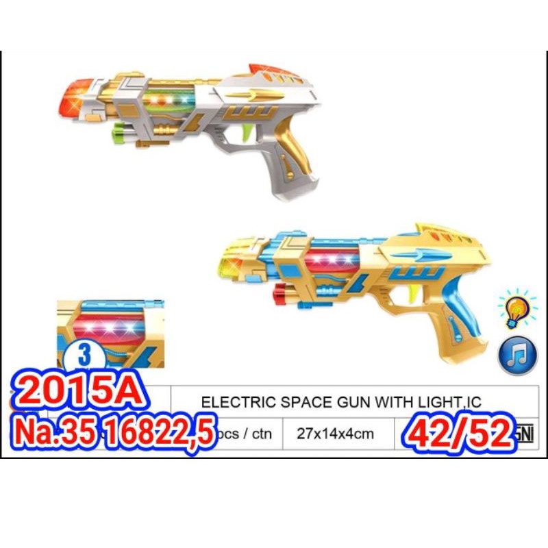 MAINAN PISTOL POP GUN LASER LIGHT SOUND MAINAN ANAK 2015A