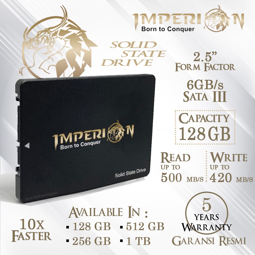 Jual SSD IMPERION 128GB SATA III 2.5" 6GB/S GARANSI RESMI - Bukan SSD 120GB | Shopee Indonesia