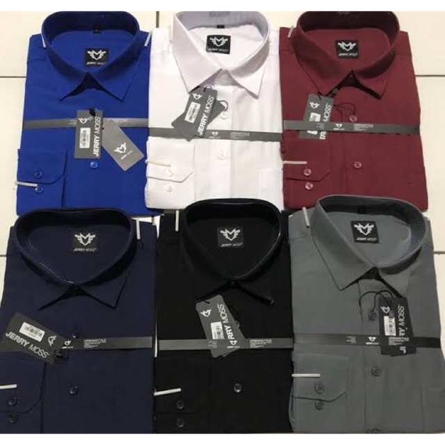 Jerry Moss Kemeja Pria Lengan Panjang