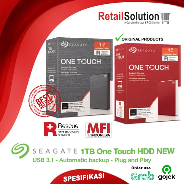 HDD External 2.5&quot; USB 3.0 - Seagate One Touch 1TB New MFI