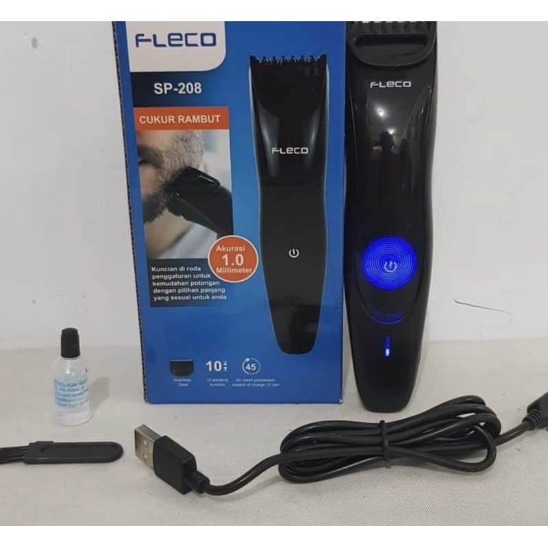 Alat Cukur Rambut Hair Clipper FLECO SP-208 Sistem Cas Portable SP208 original