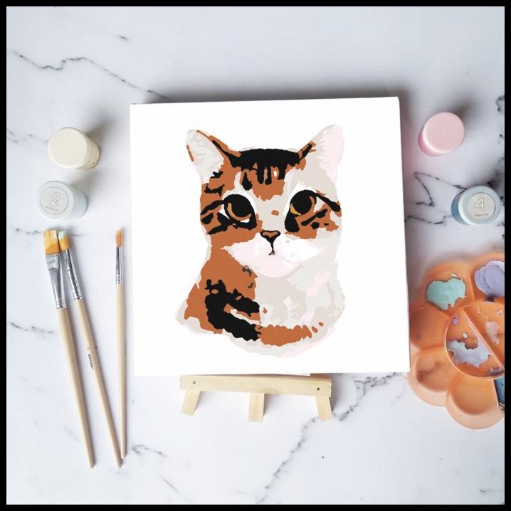 

Paint By Number Lukisan Kucing Cat Canvas 20X20 Cm