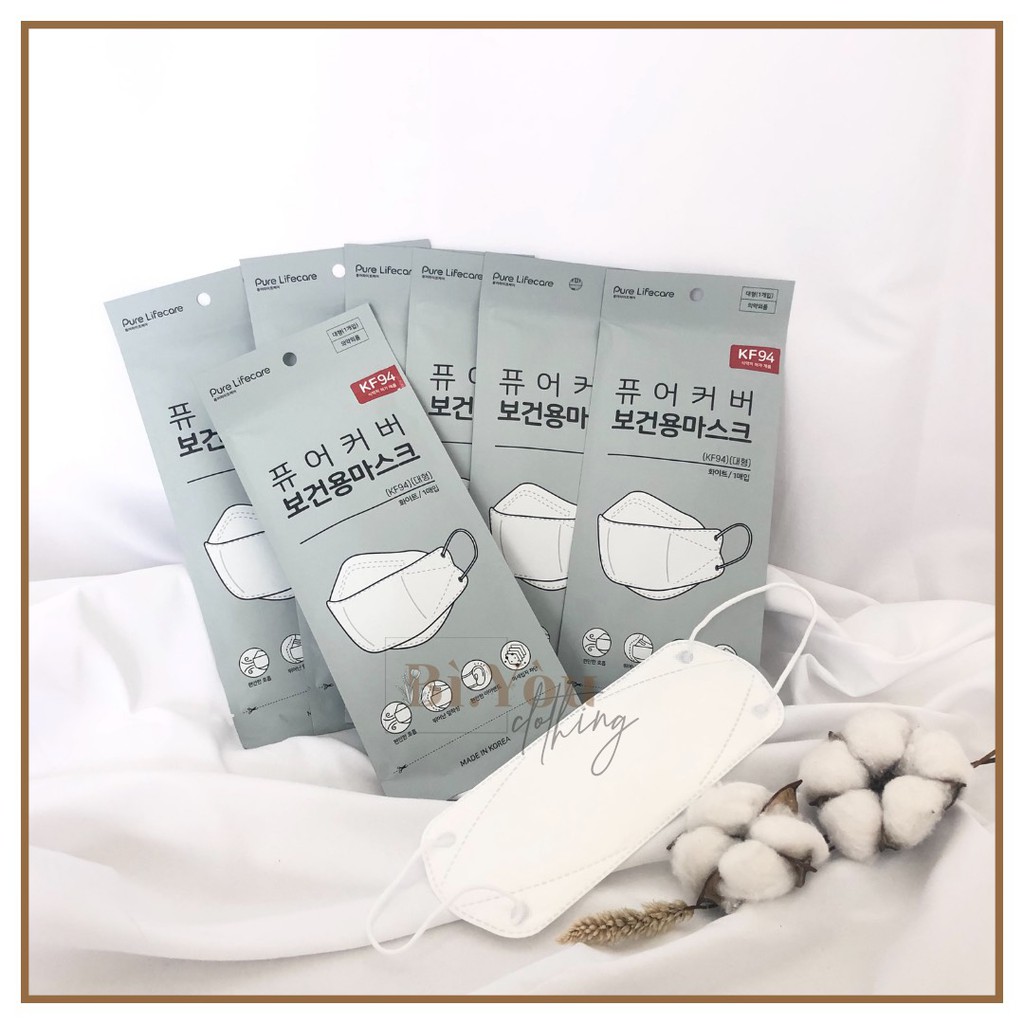 [Ready Stock] Masker KF94 Pure Lifecare Mask Original Made in Korea bukan evo sensi