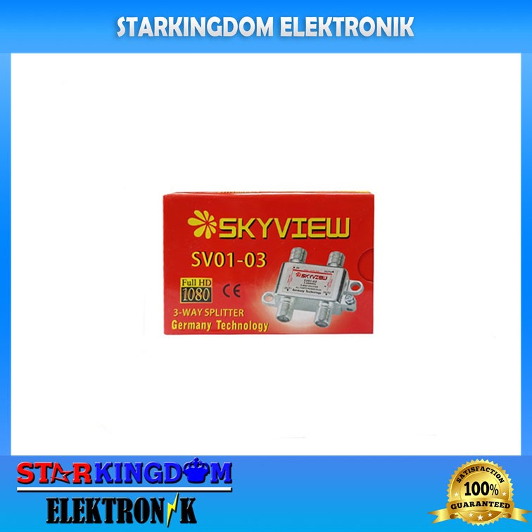Splitter 3 Way Skyview SV-03 Bisa Untuk Cabang Antena TV UHF Parabola