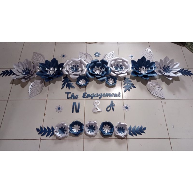 (FREE GIFT) dekorasi ukuran jumbo paperflower wedding paperflower ulangtahun paperflower lamaran pap