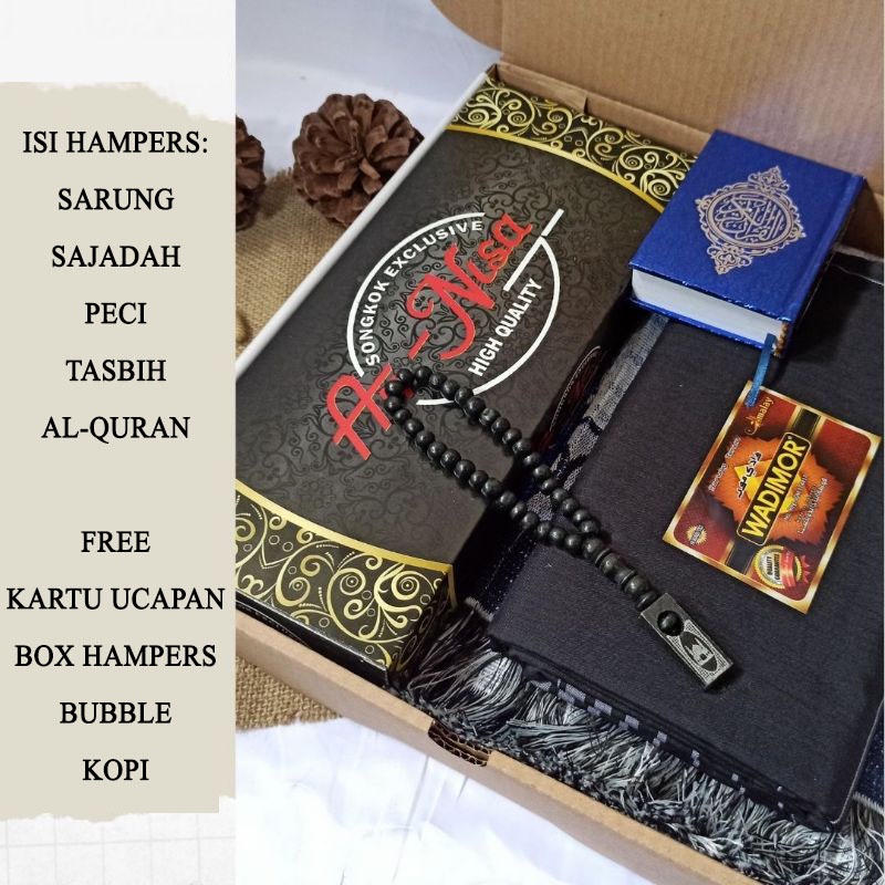 

Paket Alat Sholat Pria Hampers Gift Box Kado Ulang Tahun Cowok
