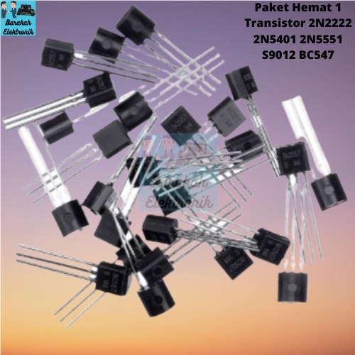 Paket Hemat 1 Transistor 2N2222 2N5401 2N5551 S9012 BC547