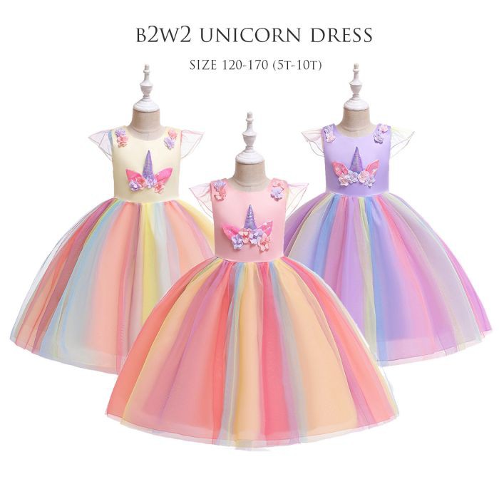 unicorn and rainbow dress