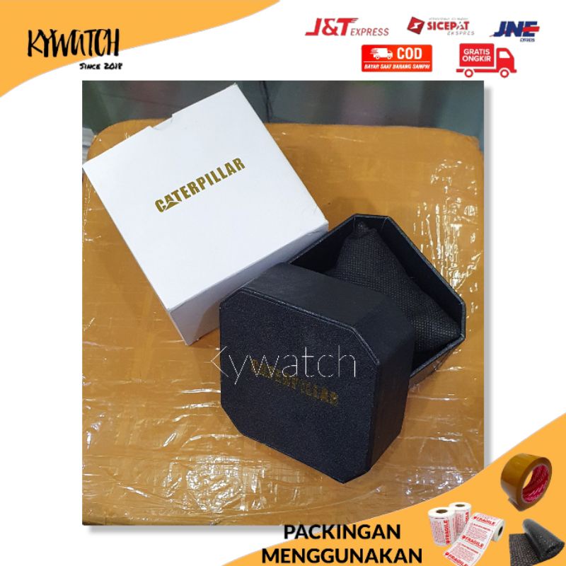 GROSIR MURAH BISA COD Kotak Jam Box Jam Kayu Kotak Kayu Jam Merek CATERPILLAR MURAH GRATIS ONGKIR