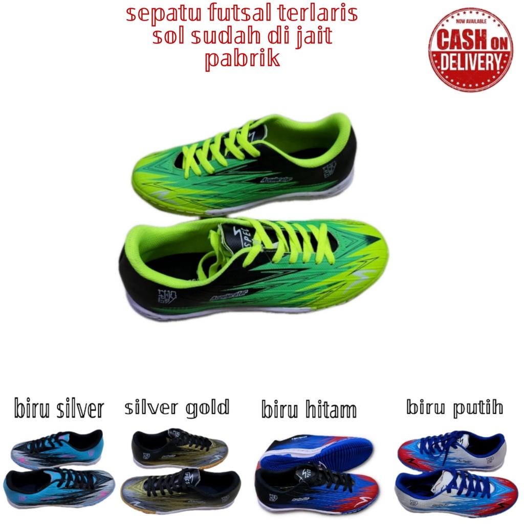 Sepatu Futsal Specs lightspeed Reborn Accelerator Olahraga Pria Merah Biru Terbaru  Sol Sudah di Jait