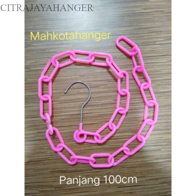 Rantai Gantungan Baju Plastik / Rantai gantungan hanger plastik (100cm)