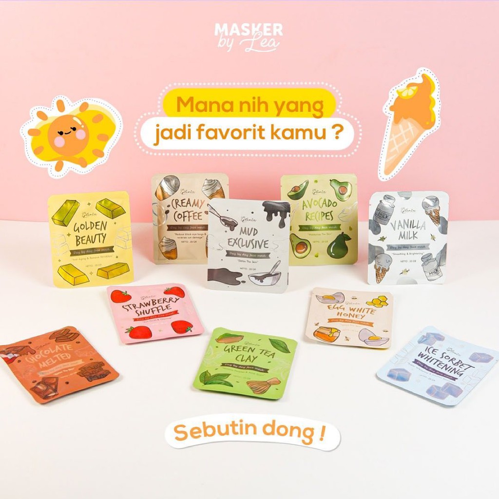 [KEMASAN BARU] Masker Lea Gloria 20gr (free gift)