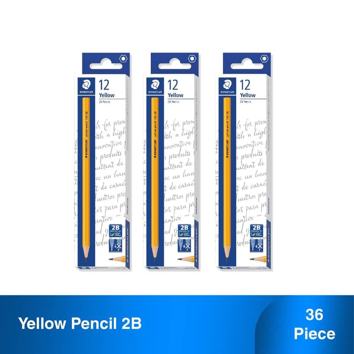 

OPEN SALE STAEDTLER YELLOW PENSIL 2B SET 3 - LEBIH MURAH