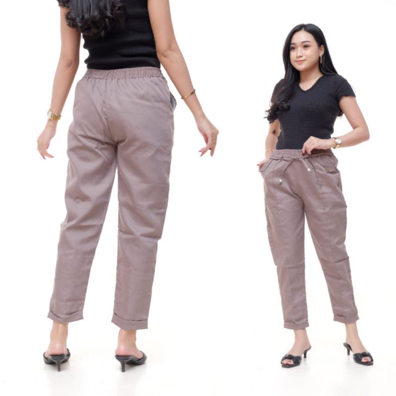 BAGGY PANTS PREMIUM AMERICA DRILL GRADE A CELANA PANJANG WANITA