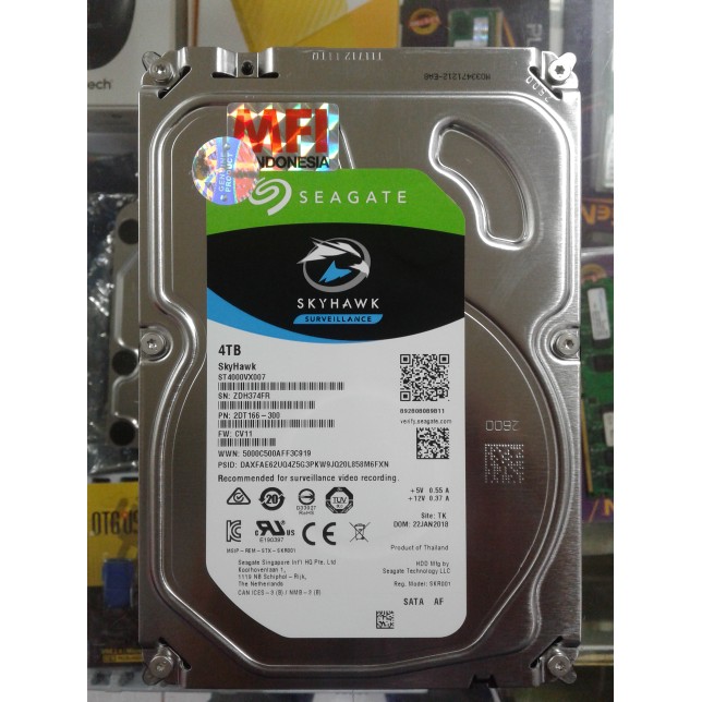 HDD HARDISK CCTV SEAGATE SKYHAWK 4TB MFI 2Tahun