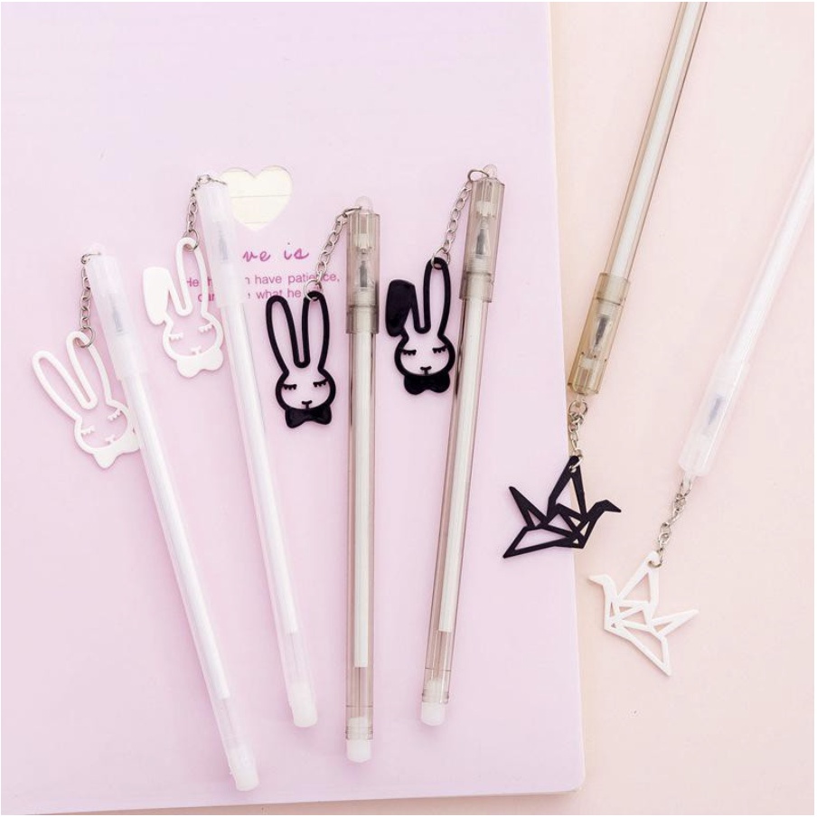 【GOGOMART】Pulpen Pena Rabbit Transparant Gantung - Pena Rabbit Burung