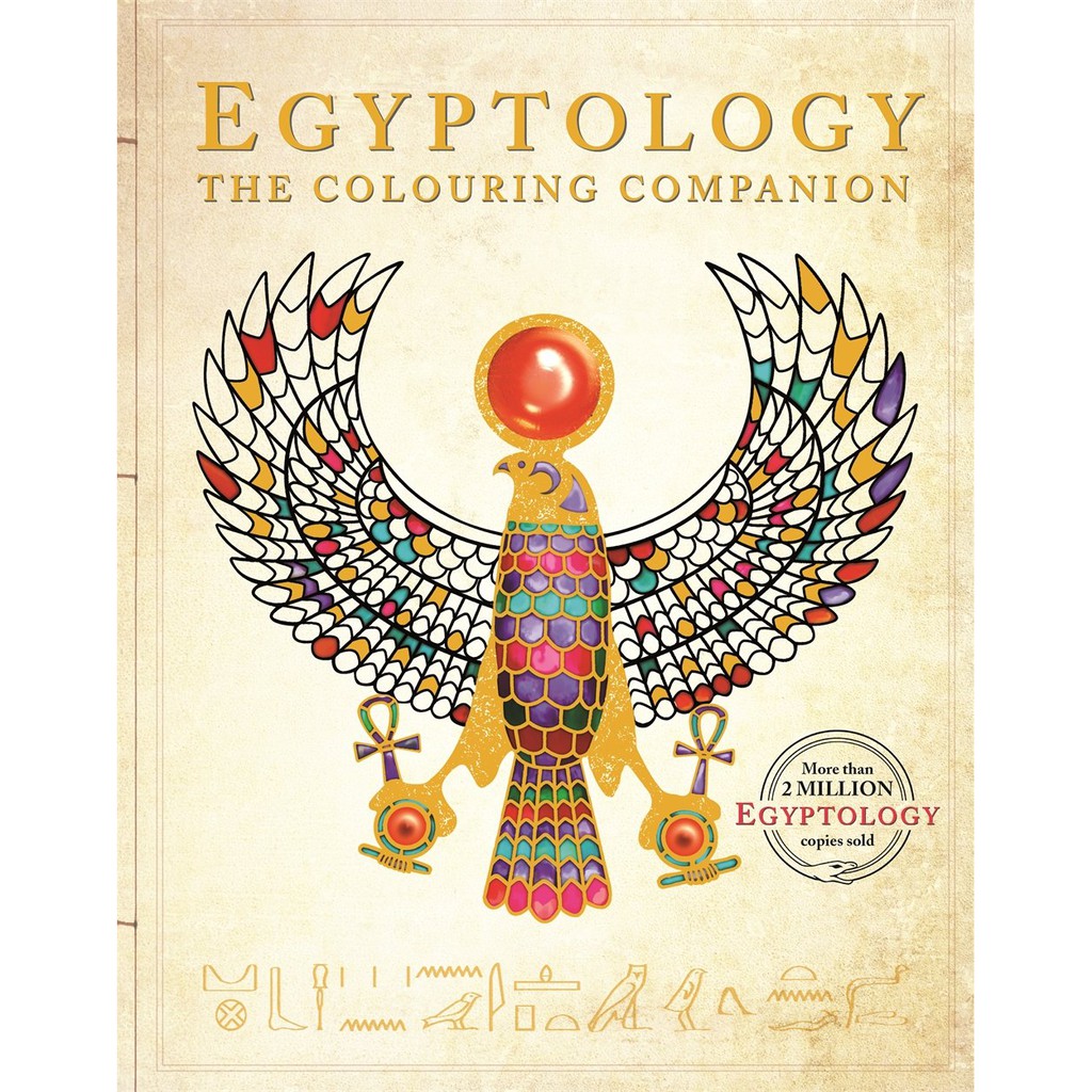 CB71-AFJ Buku Mewarnai Dewasa Adult Coloring Book Import Egyptology The Colouring Companion