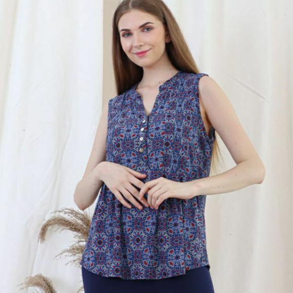 Sleeveless Blouse Casual Branded Sisa Export Termurah