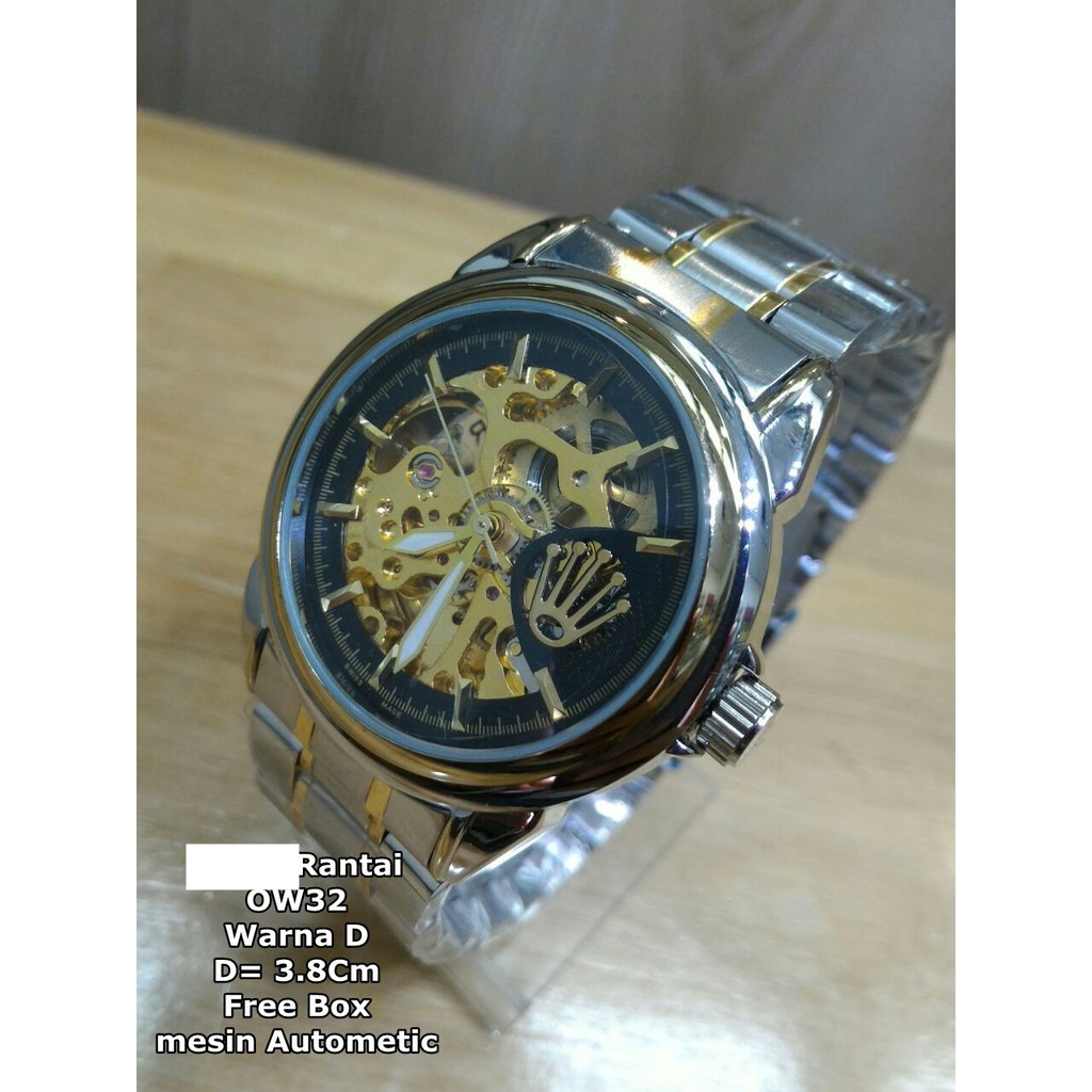 Jam Tangan Pria/JAM TANGAN COWOK/JAM MURAH /JAM GROSIR MURAH  Super Murah Mesin Matic Rantai OW32