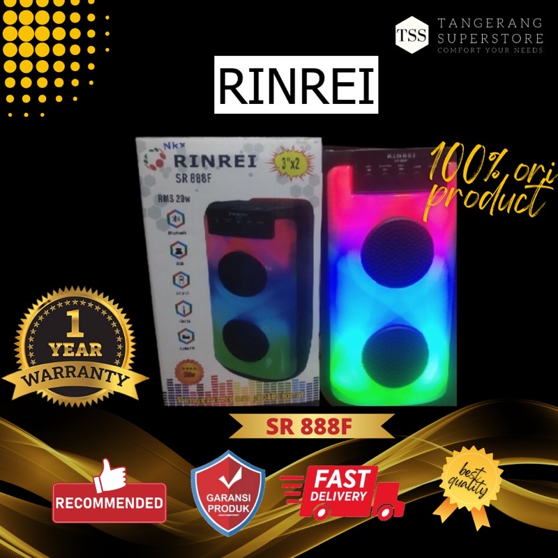 Speaker Karaoke RINREI SR 888F Speaker bluetooth PENGERAS Suara