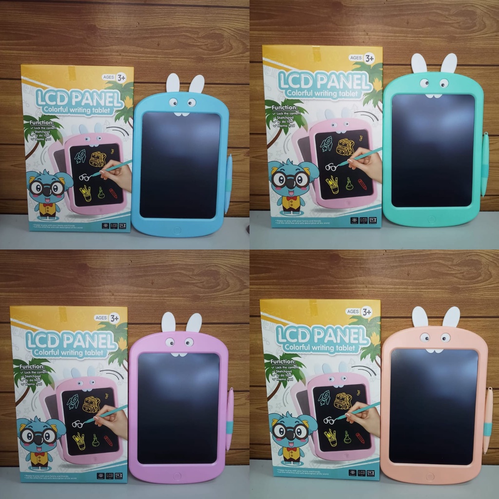 COD LCD DRAWING WRITING TABLET BOARD 8.5 PAPAN TULIS GAMBAR / Papan Tulis Karakter Mainan Edukasi Anak / LCD Rabbit Drawing Writing Tablet 8.5 inch