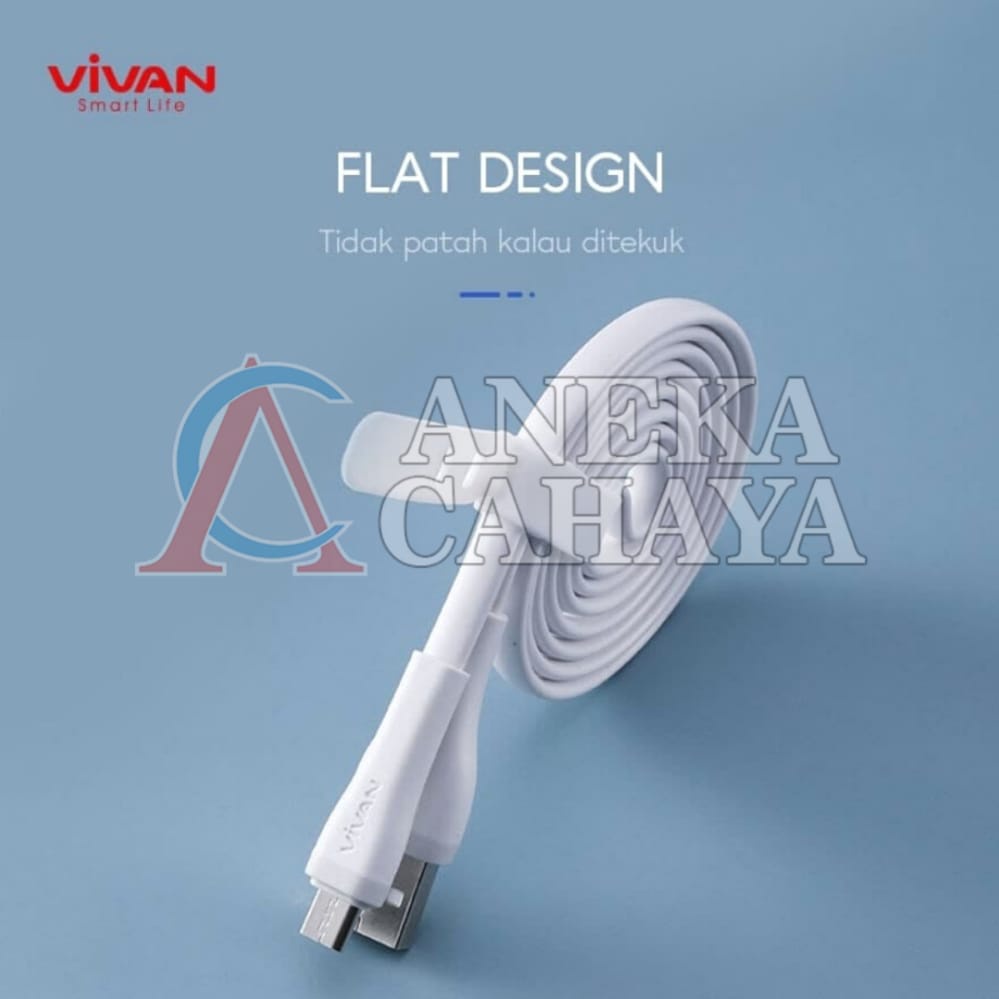 VIVAN Kabel Data SM100S Cable Data Micro USB 1M Fast Charging 2A For Android Garansi Original Resmi