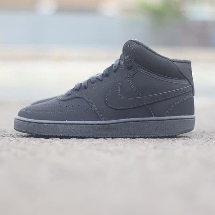 Nike Court Vision Mid Triple Black Bnwb