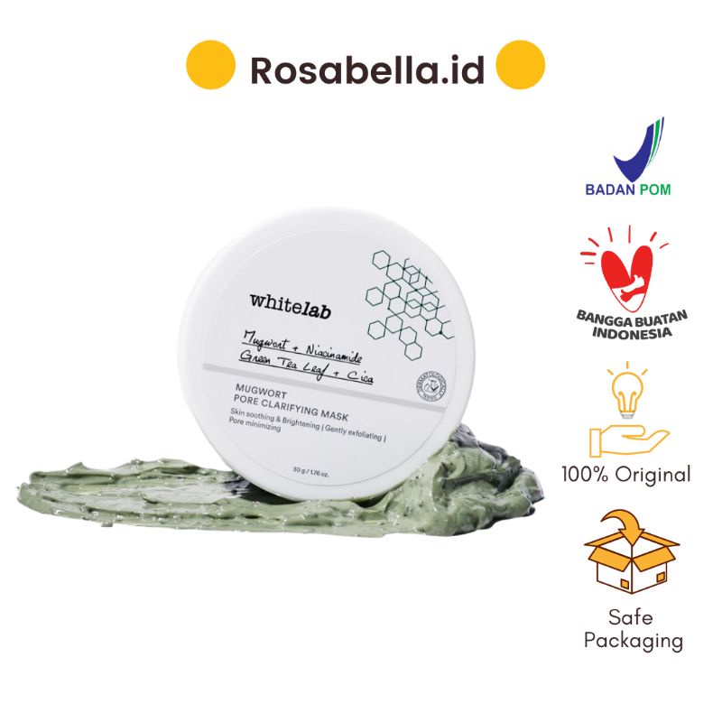 WHITELAB MUGWORT PORE CLARIFYING MASK Masker Wajah Mugwort