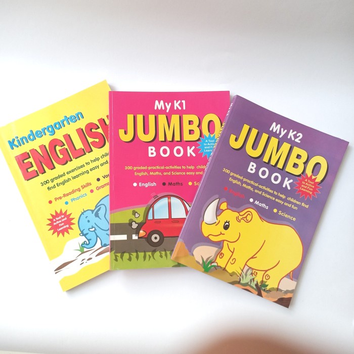 Jumbo Book Kingergarten/K1/K2/Activity Book/Math/English/Science - K2