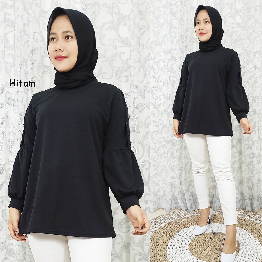 BLOUSE PUFFY KANCING LENGAN BALON GL FASHION