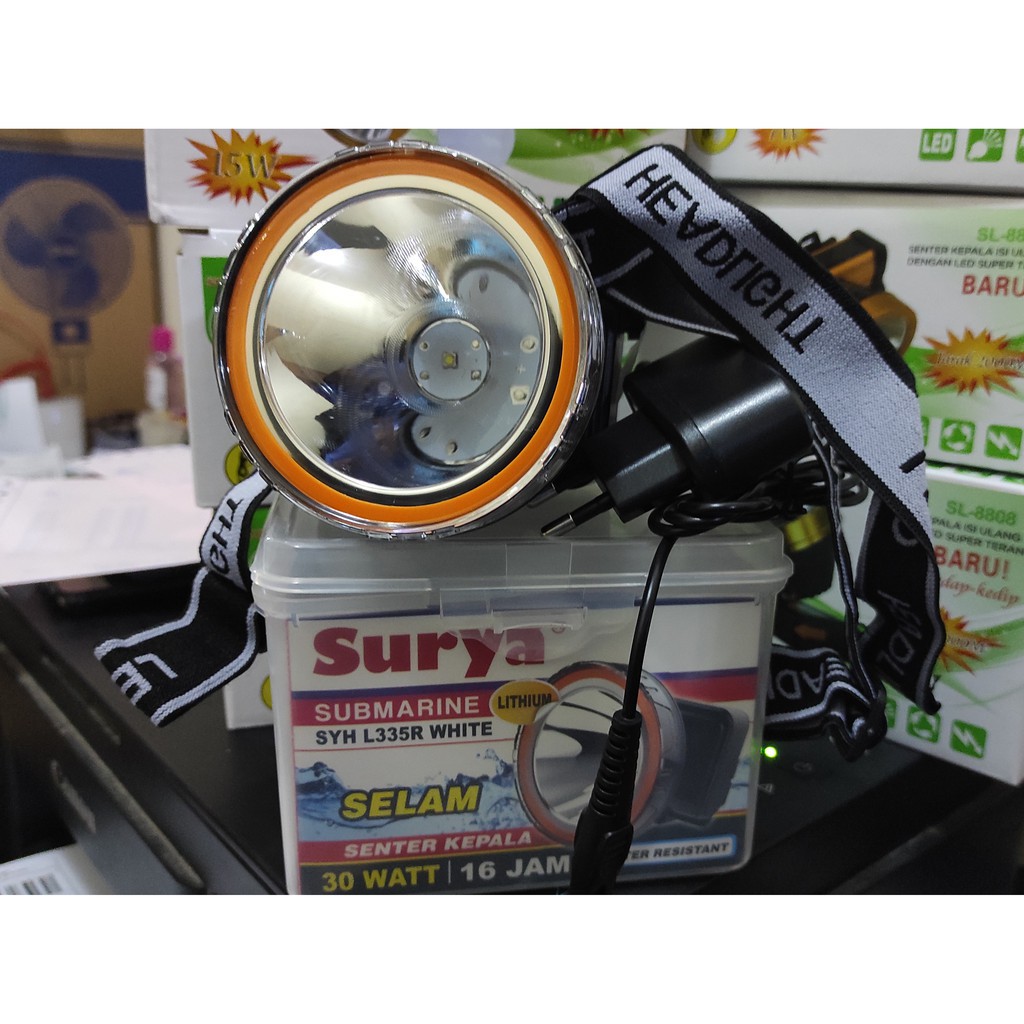 Senter Kepala Selam Surya SYH L335R Torch Flash Light Diving SYH-L335R