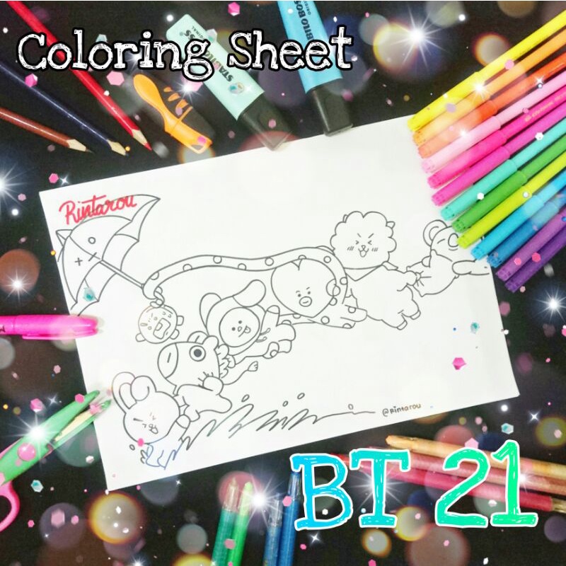 

Coloring Sheet Animation BT21