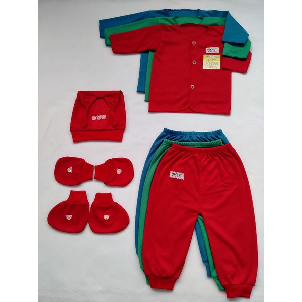 (11 Pcs )Paket Baju Celana Bayi + Topi+STK Newborn