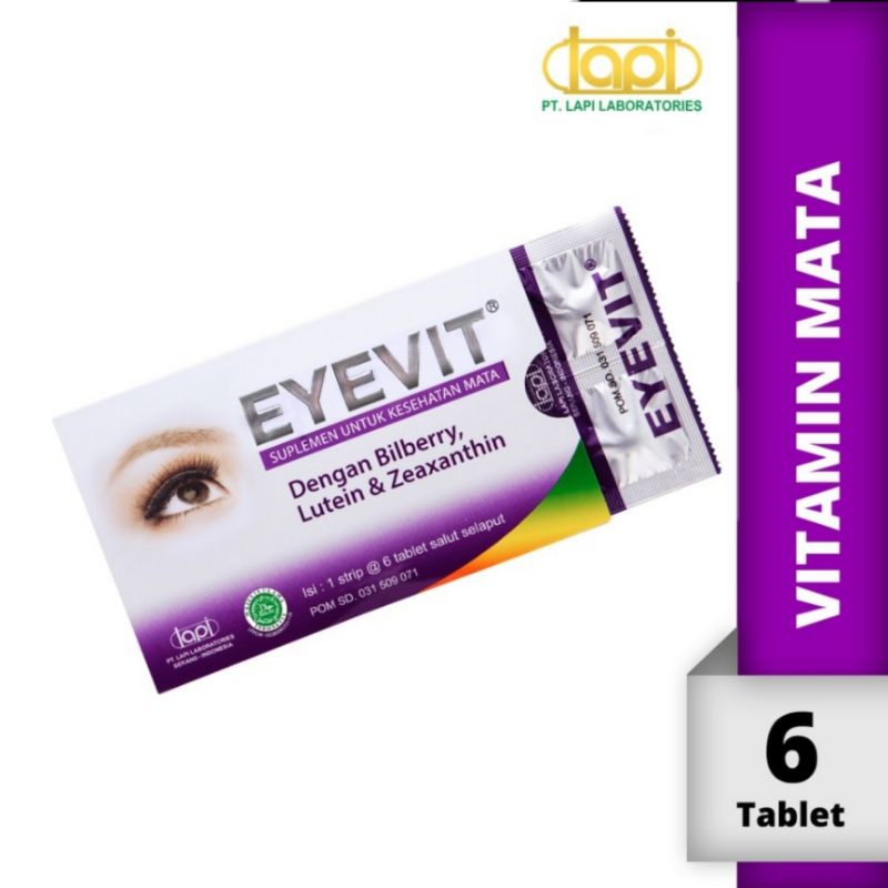 lov me❤ Eyevit Vitamin Mata Tablet Lutein Zeaxatin Bilberry - 1strip