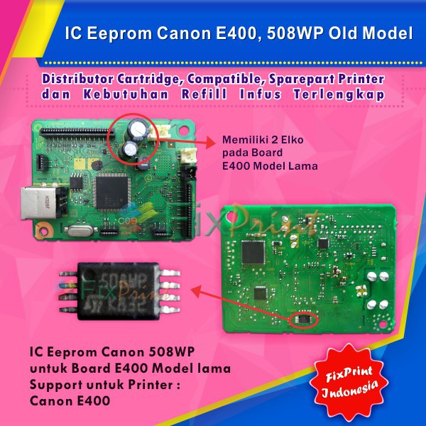 IC Eprom Resetter Printer E400 Canon, IC Eeprom Reset Canon E400, IC Counter E400, IC 508WP