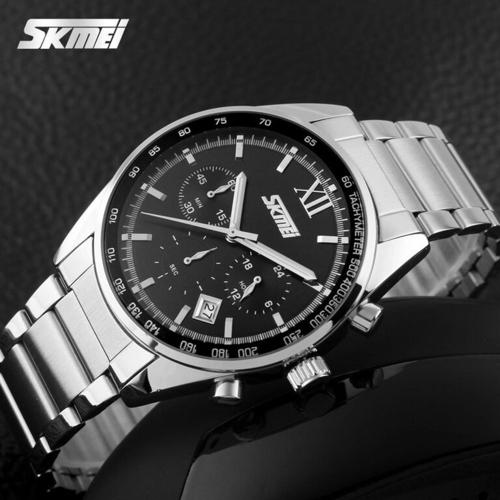 SKMEI Jam Tangan Analog Pria - 9096CS [Hitam]