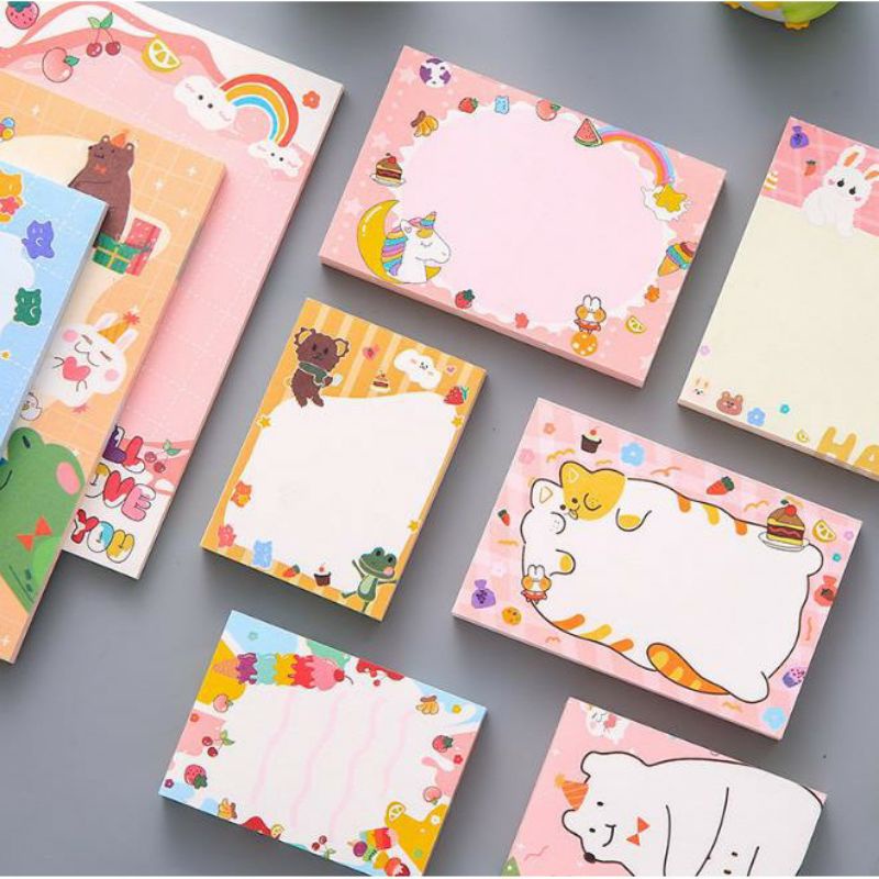 Jual Sticky Notes Lucu X Cm Memo Lucu Motif Berwarna Aesthetic Tumblr Journaling Diy Freebies