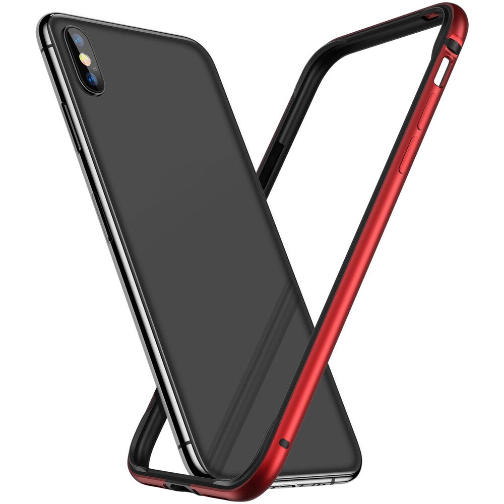 Casing Soft case Bumper Metal + TPU shockproof Untuk iphone x / xs max / xr