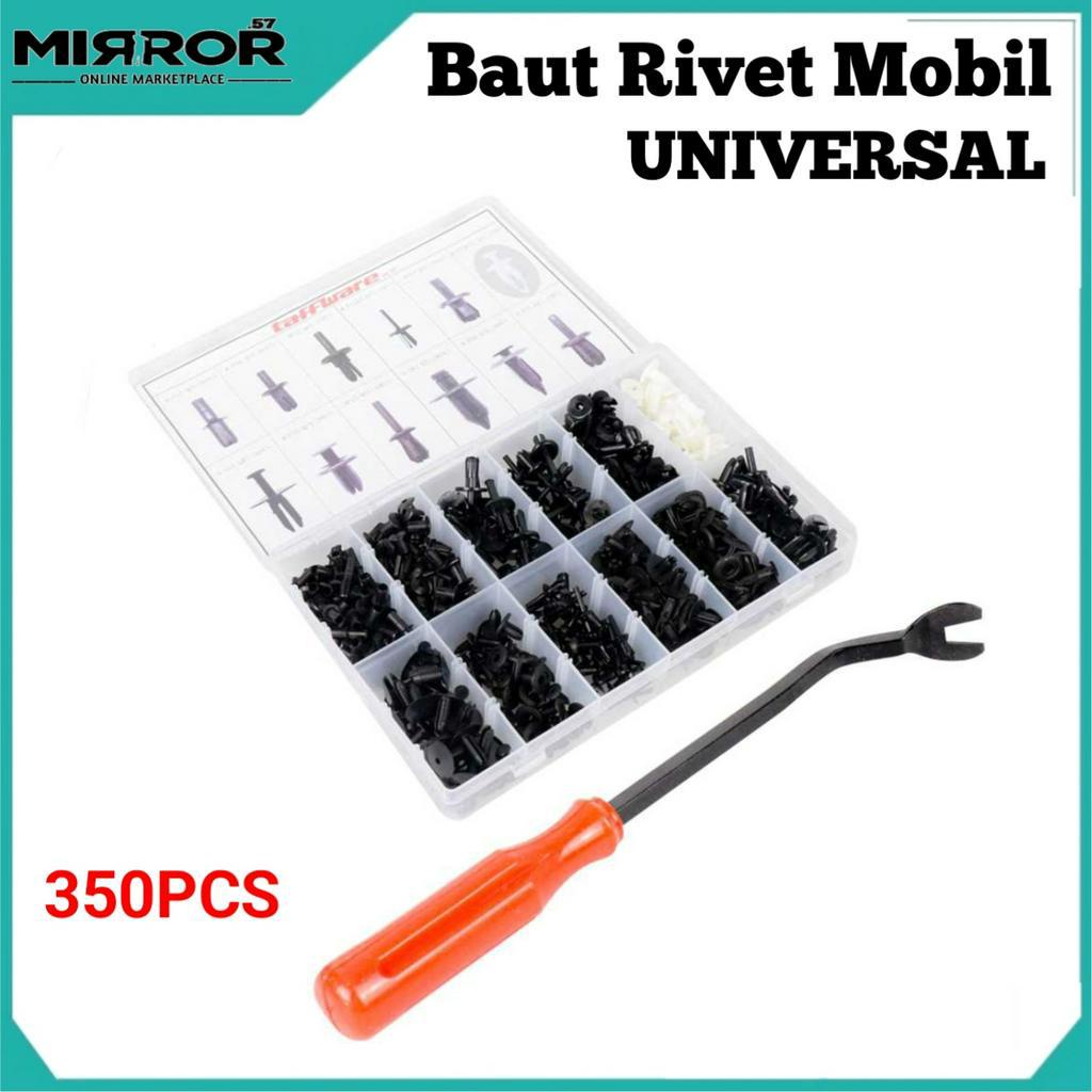 Baut Rivet Mobil Mur Pengencang Panel Pintu Aksesoris Mobil Universal Car 350PCS