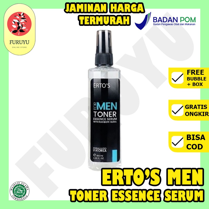 ERTOS For Men Solusi Wajah Kusam Jerawat Essence Serum Toner  Whitening Pria Man 100% ORIGINAL BPOM