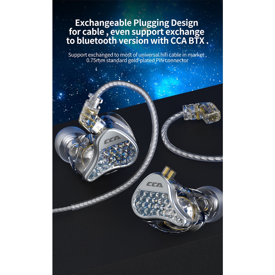 Cca LYRA Headset Earphone Earbuds Musik Bass In Ear HiFi Noise Canceling Bahan Metal Dengan Microphone