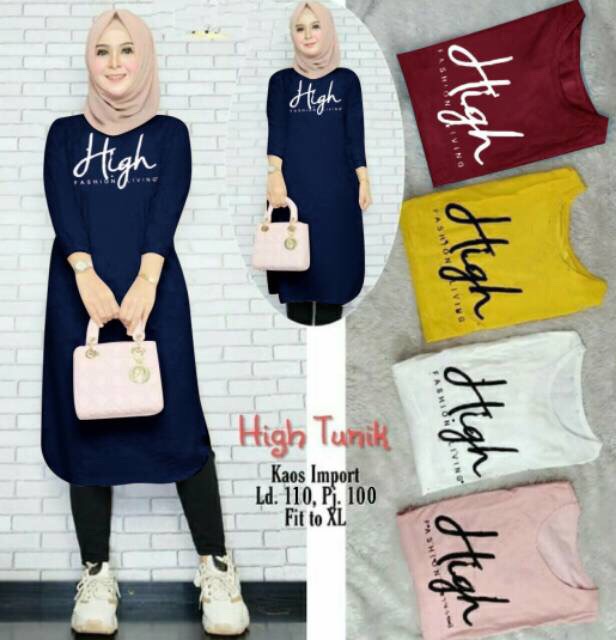 TUNIK HIGH TUNIC BLOUSE TOP HIGH MURAH BABY TERRY BLOUSE TUNIK