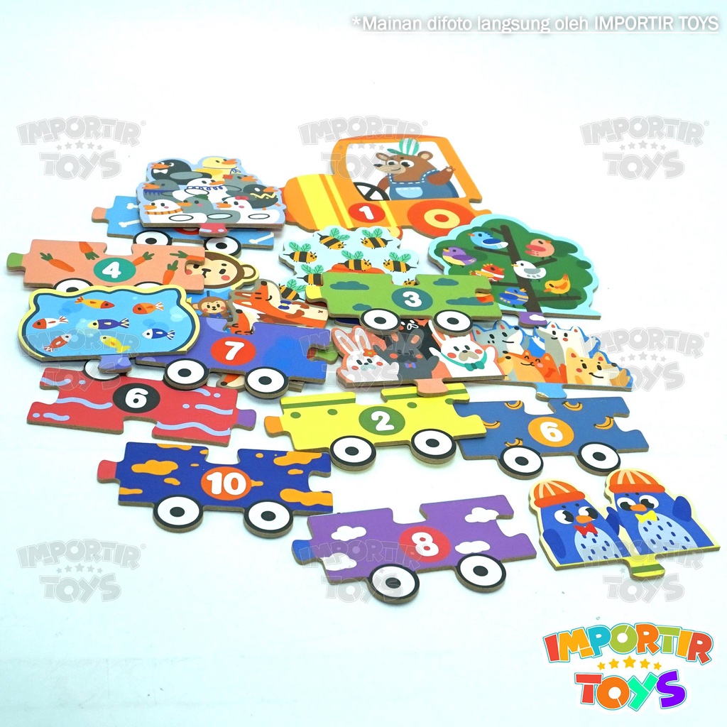 Puzzle Wooden Puzzle Kayu Train Mainan Edukasi Anak Toys Kid