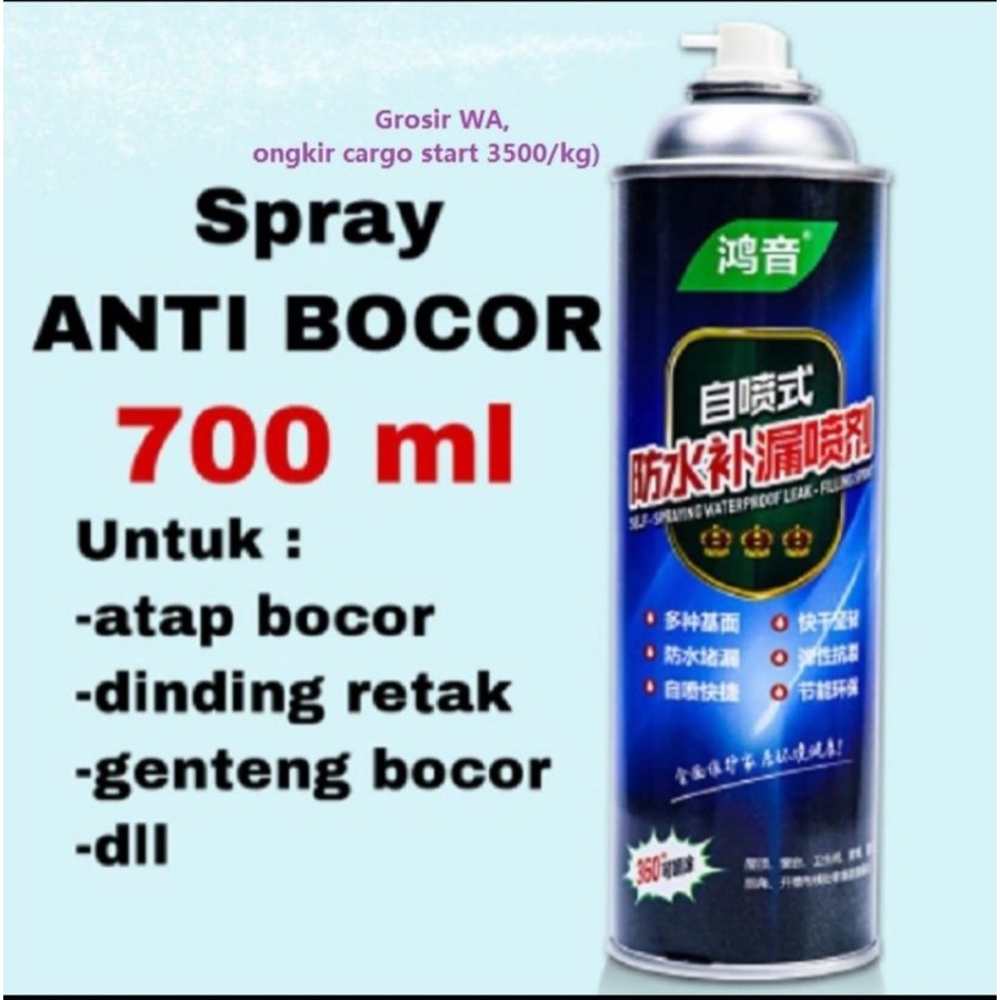 Spray Anti Bocor Waterproof 700ml Sprai Seal Lem Penambal Bocor ART01 - Spray hitam
