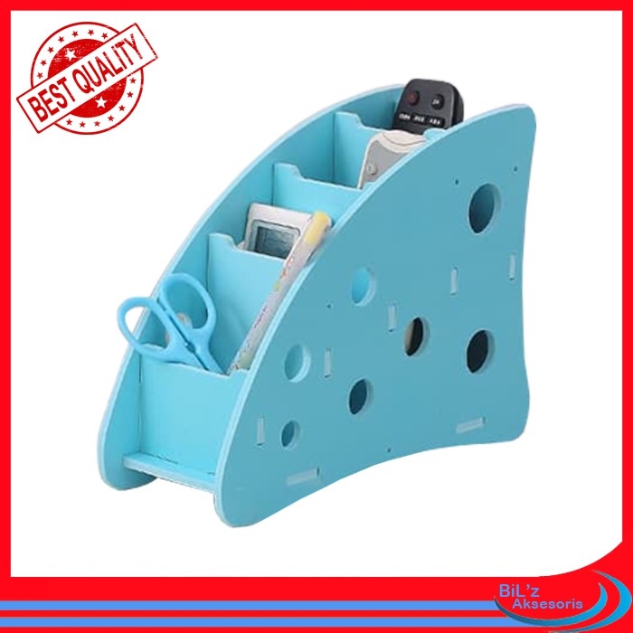 78HJ Biru Tempat Remote Tempat Hp Rak Storage Rak Accesories Desktop Dekorasi Ruangan Hiasan